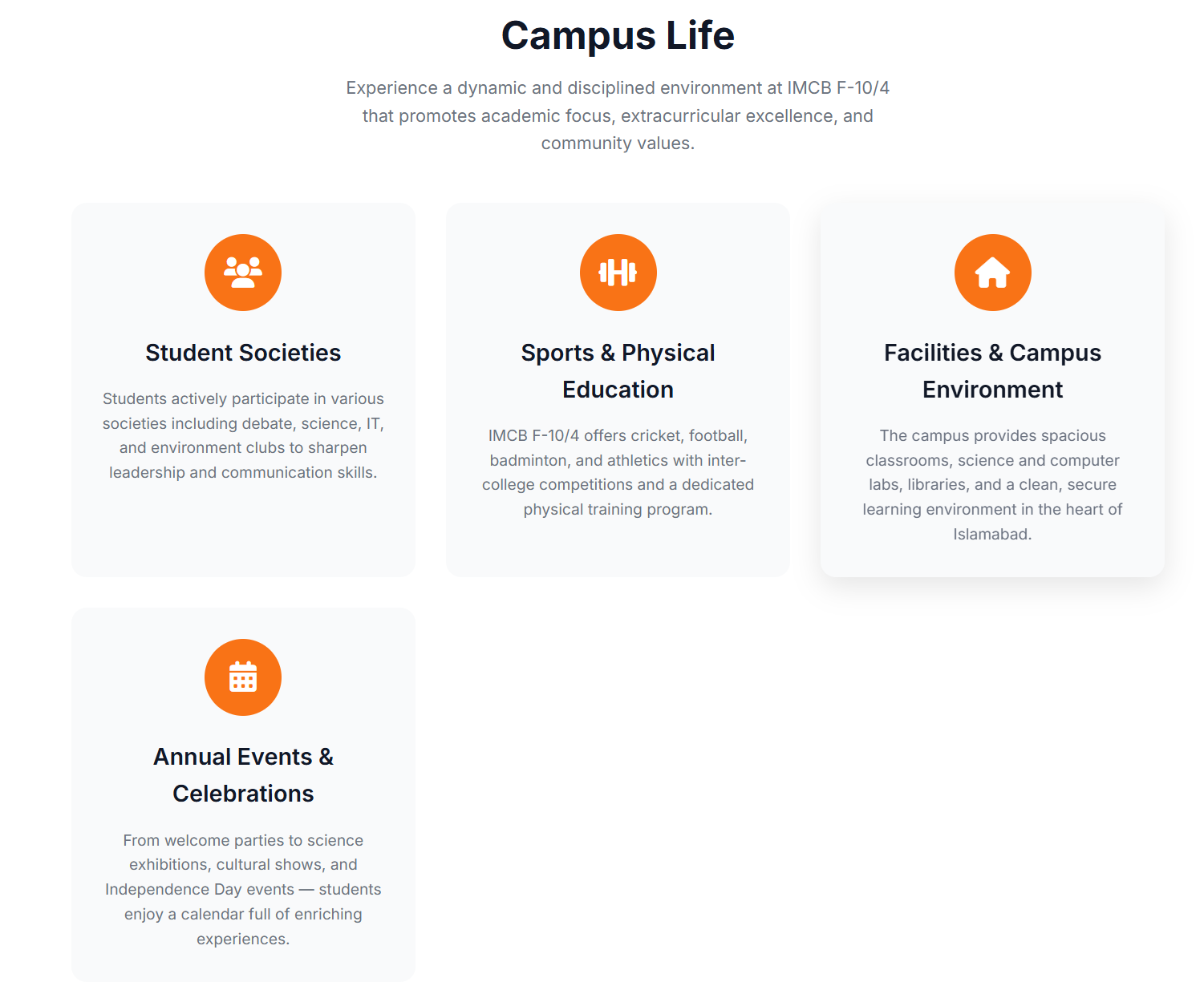 IMCB School Website – Modern School Design Pakistan